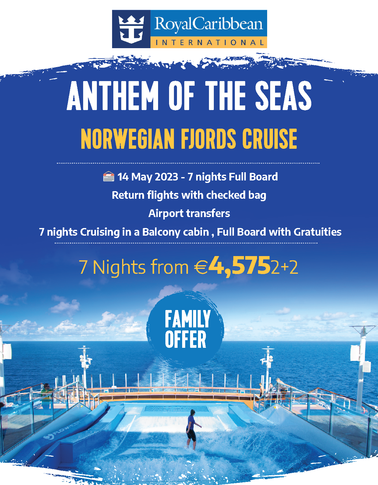 RCL Anthem of the Seas Norwegian Fjords FLY CRUISE Family Offer